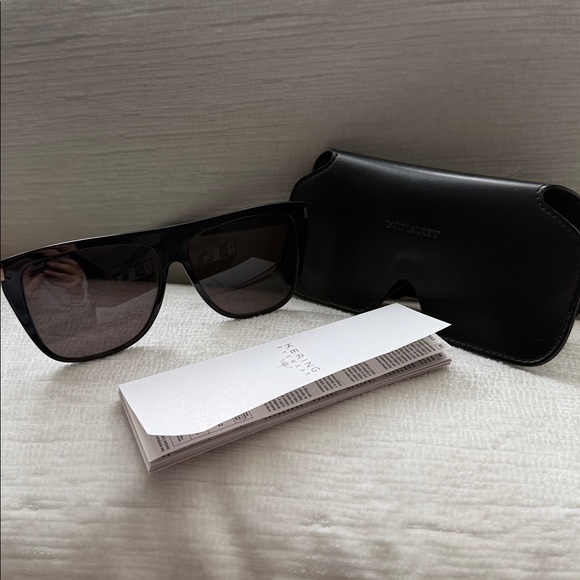Saint Laurent  Black Sunglasses with Original YsL Case - Picture 2 of 13